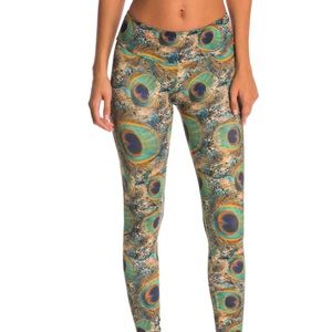 Onzie Full Length Peacock Feather Leggings